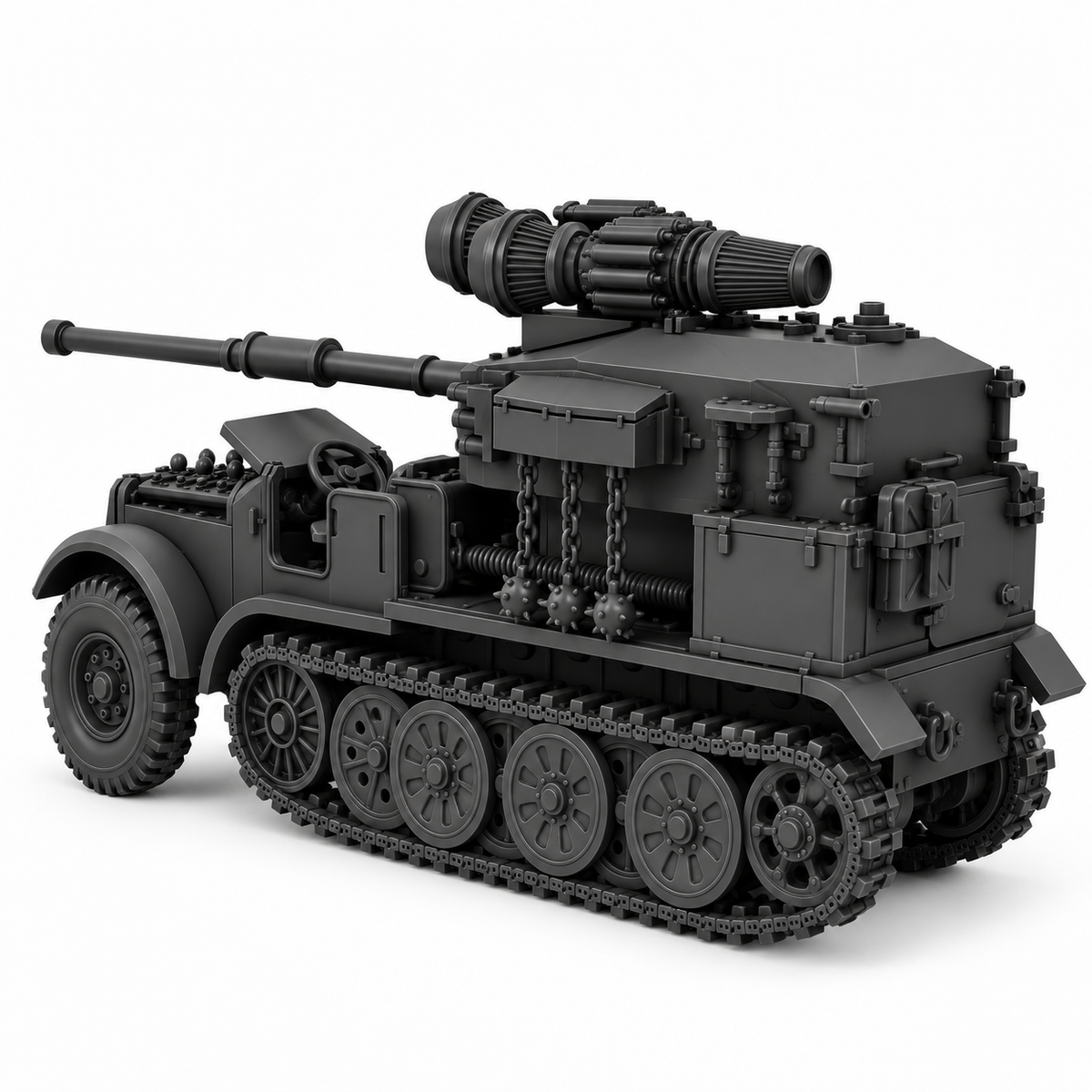 SSMODEL 1/72 1/144 Half-track Sd.Kfz.6/3 7.62cm Pak 36 Resin MODEL KIT TSS0942 — detail view 4