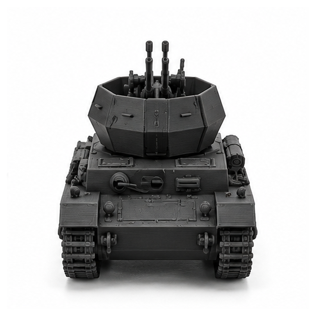 SSMODEL1/72 1/144 WWII Flakpanzer IV Wirbelwind 1 Gunner Resin Model Kit TSS1241 — detail view 4