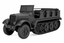 SSMODEL 1/72 1/144 Half-track Sd.Kfz.6 Zugkraftwagen 5t Resin MODEL KIT TSS0941