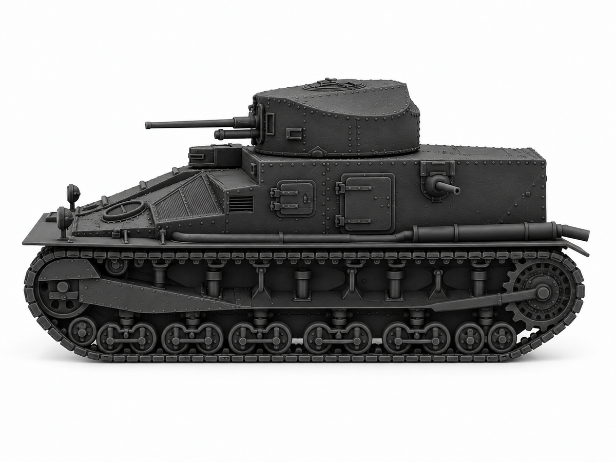 SSMODEL 1/72 1/144 Multi Scale Vickers Medium Tank Mk.I UK Tank MODEL TSS1168 — detail view 2