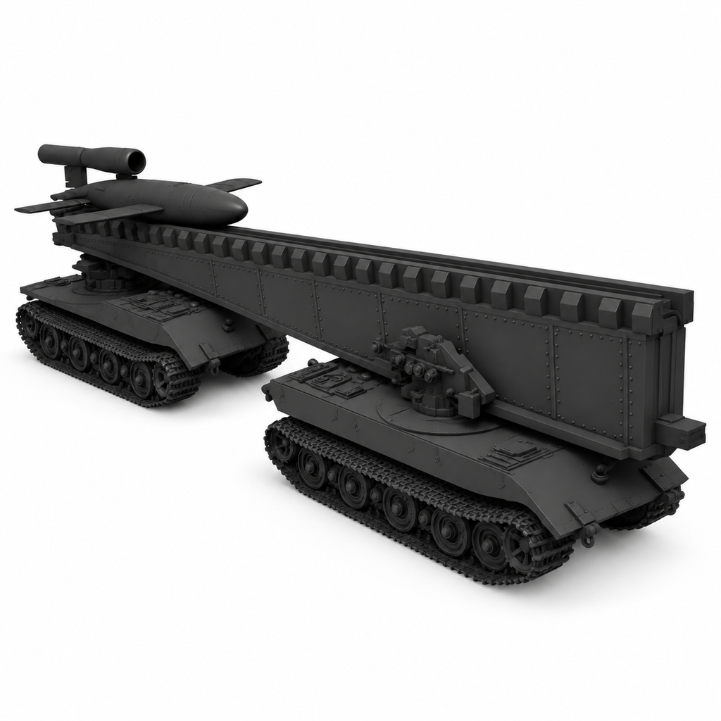 SSMODEL 1/72 1/144V-1 auf E-100 Ausf.B German missile launcher MODEL KIT TSS0465
