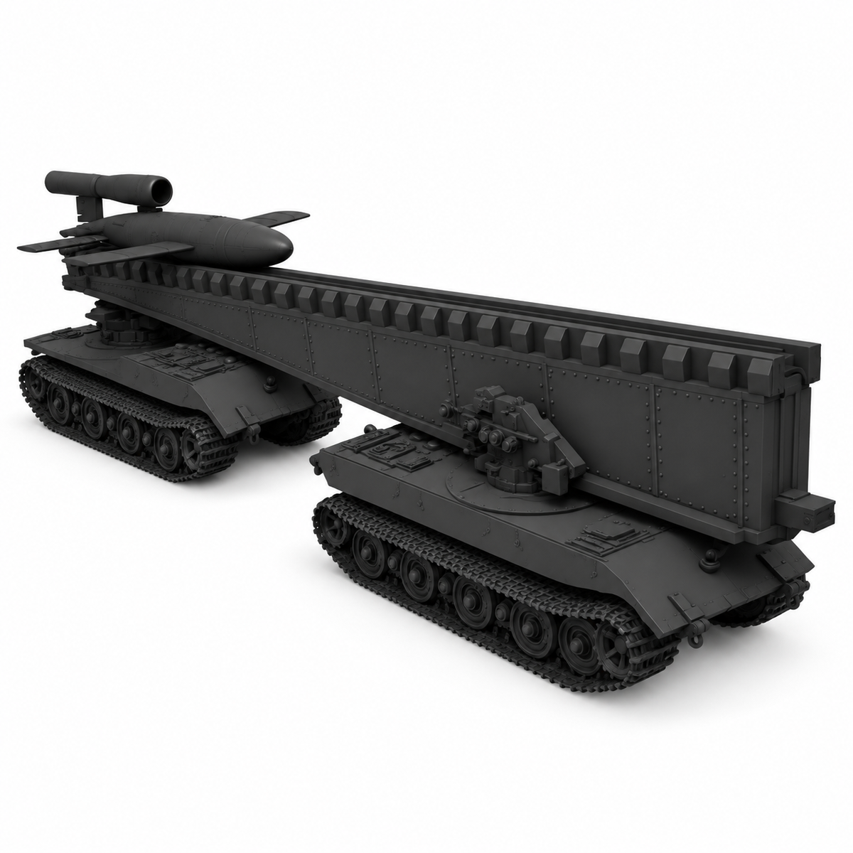 SSMODEL 1/72 1/144V-1 auf E-100 Ausf.B German missile launcher MODEL KIT TSS0465 — detail view 2