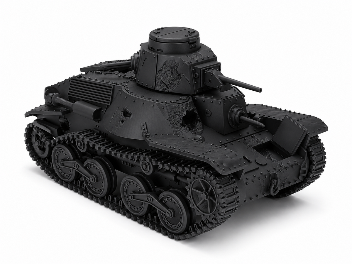 SSMODEL 1/72 1/144 Multi Scale Destroyed Type 95 Ha-Go Japan WW2 MODEL TSS1192 — detail view 8