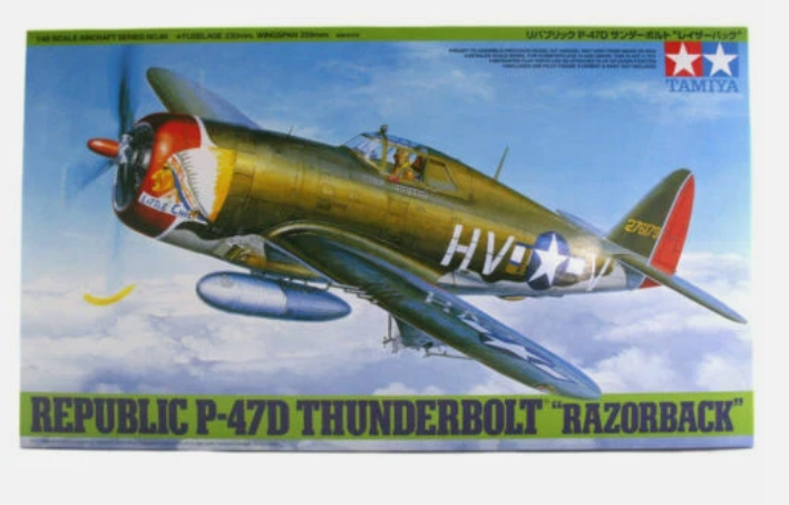 TAMIYA 61086 Aircraft Model 1/48 Airplane Republic P-47D Thunderbolt RAZORBACK — scale model kit