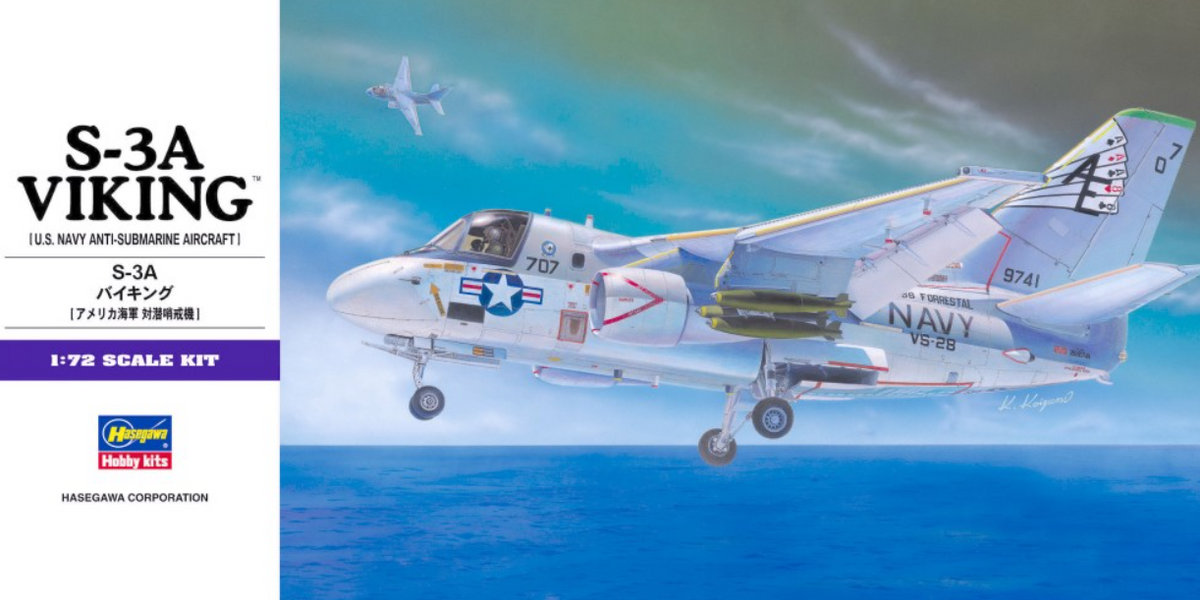 NEW HASEGAWA 00537 1/72 S-3A Viking — scale model kit