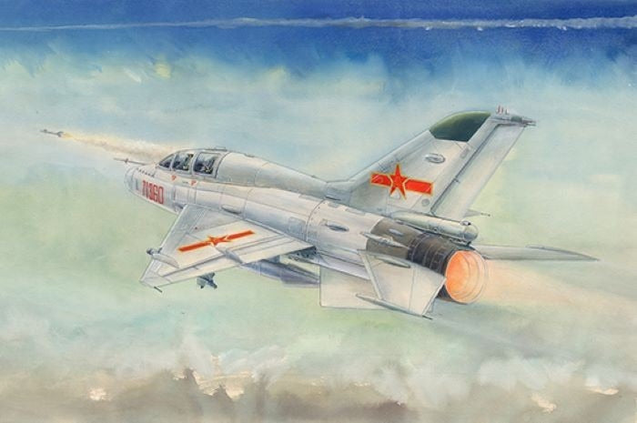 Trumpeter 02824 1/48 JJ-7 Trainer Aircraft Plastic Model Kit — scale model kit