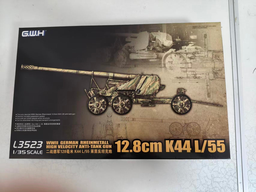 Great Wall L3523 German RHEINMETALL 12.8CM K44 L/55 HIGH VELOCITY ANTI-TANK GUN