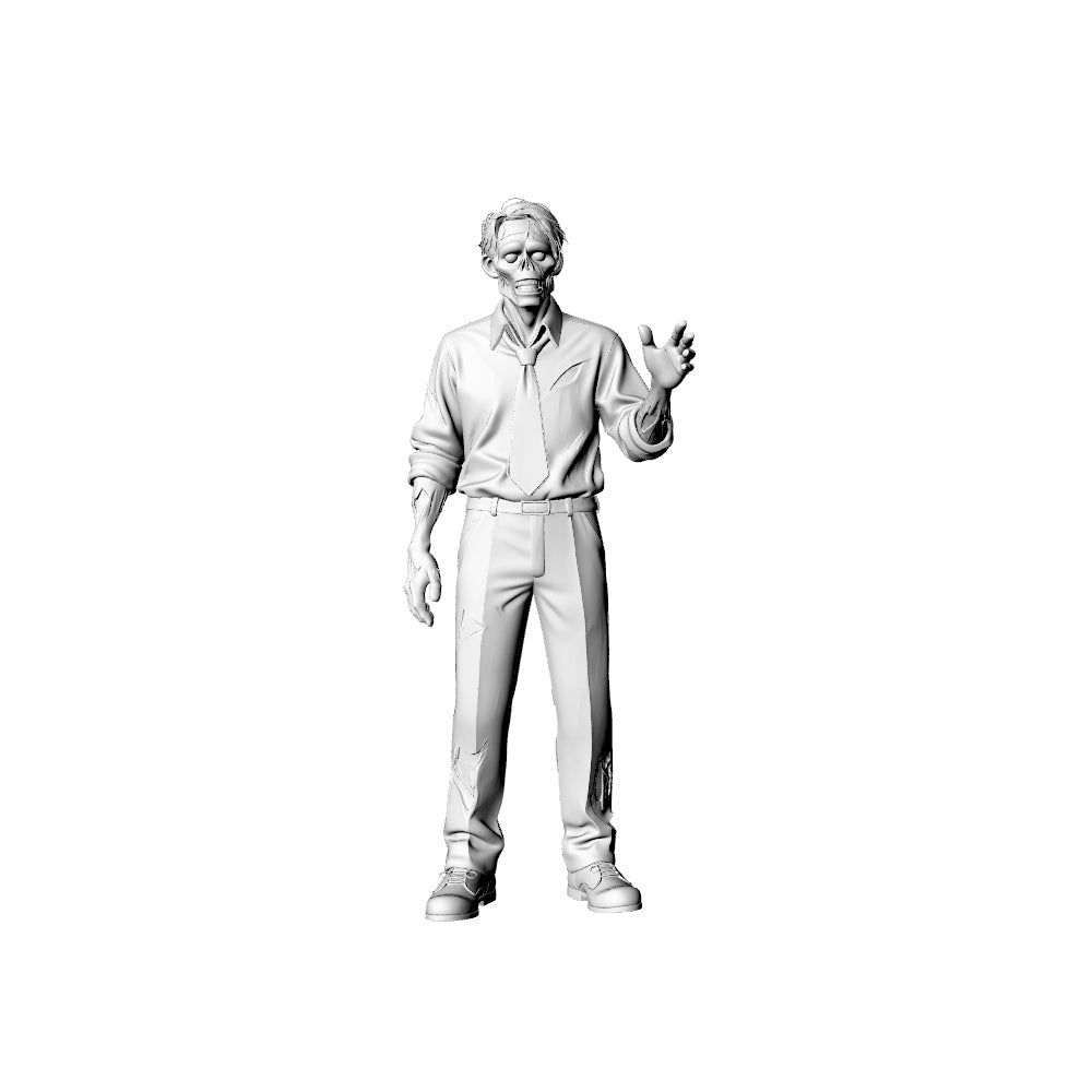 Detail view of MRY-SFW LYGR319 3D Printed Post-Apocalyptic Campus Zombies 5PCS Miniature for Painting Model
