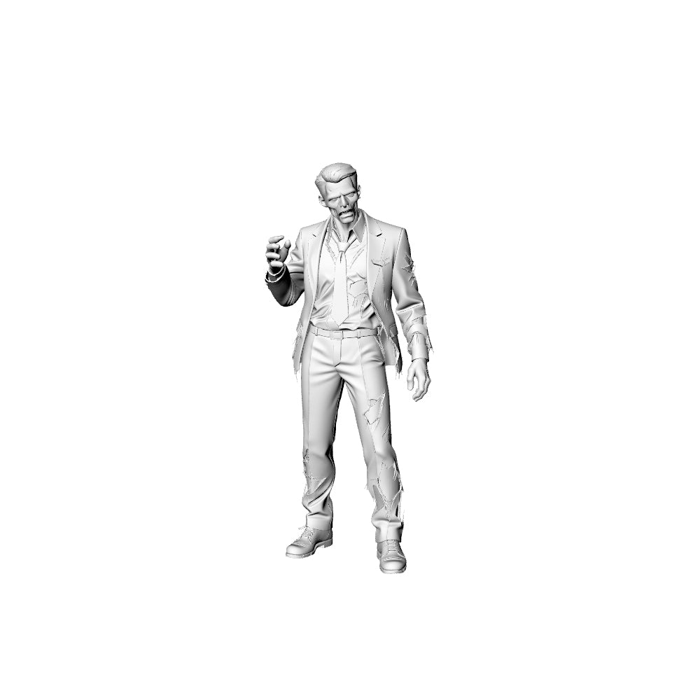 Detail view of MRY-SFW LYGR317 3D Printed Airport & Airline Crew Zombies Set - Pilot, Flight Attendants, Security, Air Traffic Controller Model Kit Model