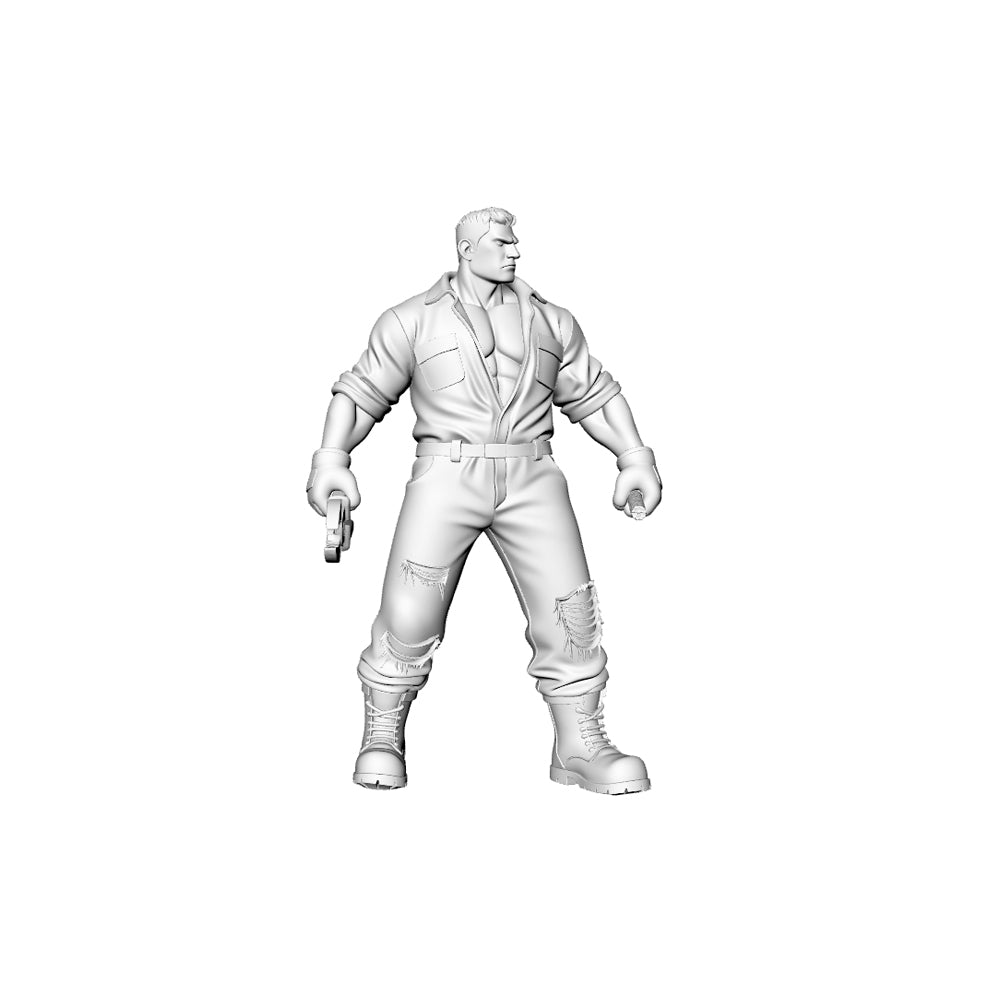 Detail view of MRY-SFW LYGR326 3D Printed Post-Apocalyptic Construction Site Survivors Set Wargame Miniatures Model