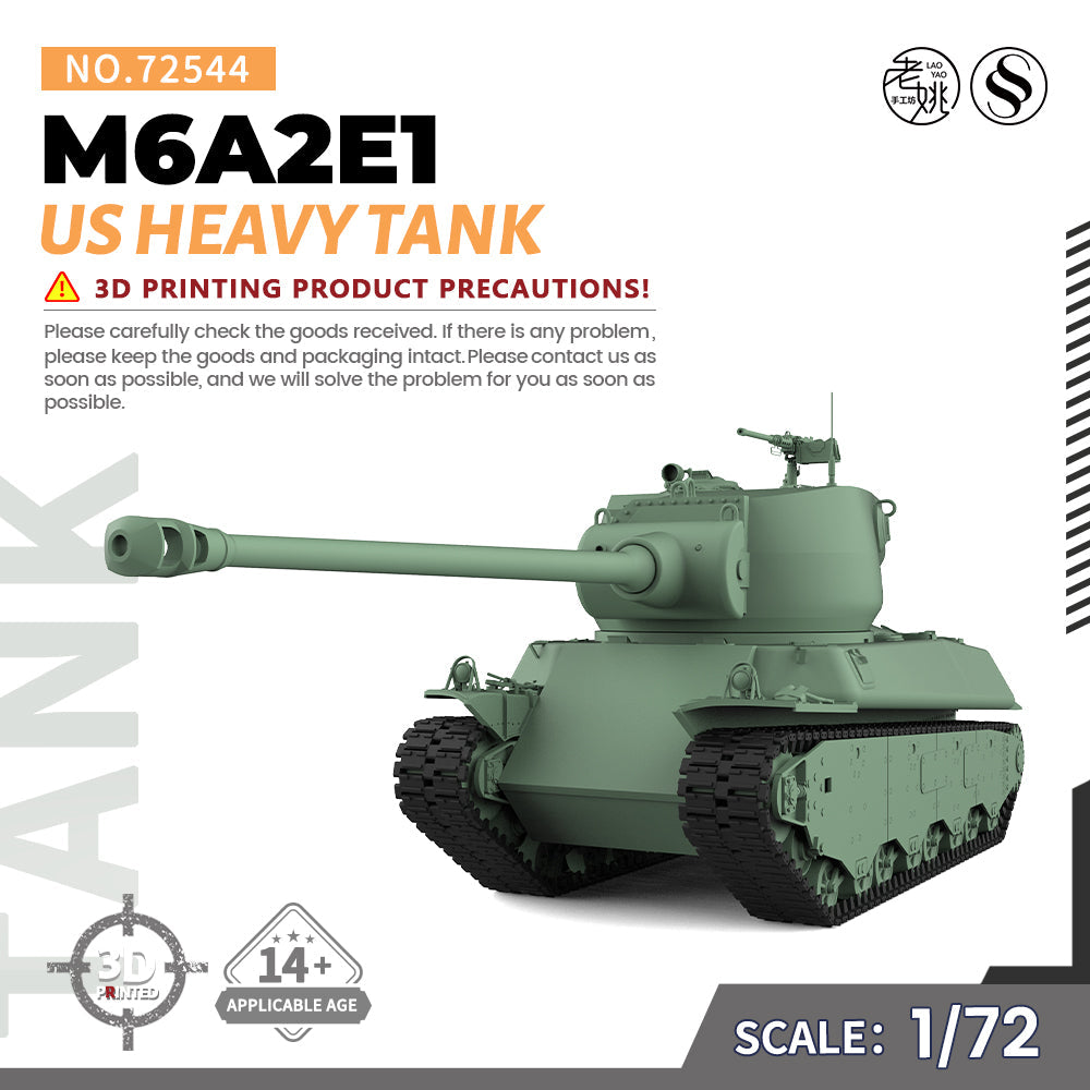 SSMODEL 544 Military Armoured Model Kit US M6A2E1 Heavy Tank — scale model kit