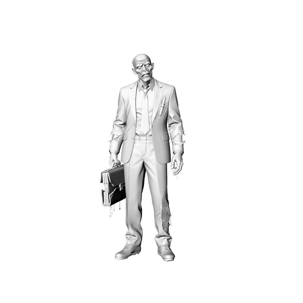 Detail view of MRY-SFW LYGR300 3D Printed Elite Profession Zombie Miniatures, Post-Apocalyptic Figures for Tabletop Games & Wargaming Model