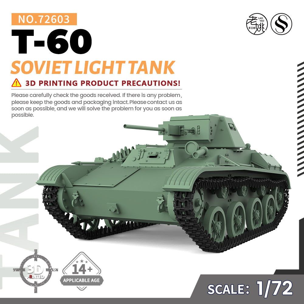 SSMODEL 603 Military Armoured Model Kit Soviet T-60 Light Tank Main image