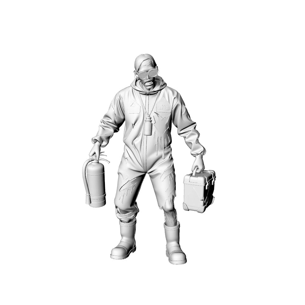 Detail view of MRY-SFW LYGR307 3D Printed Bio-Mutant Zombie Miniatures, Post-Apocalyptic Experiment Undead Figures for Tabletop Games & Dioramas Model