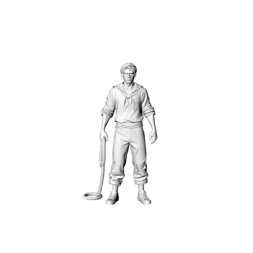 Detail view of MRY-SFW LYGR328 3D Printed Post-Apocalyptic Cruise Ship Sailor Survivors Set Wargame Miniatures Model
