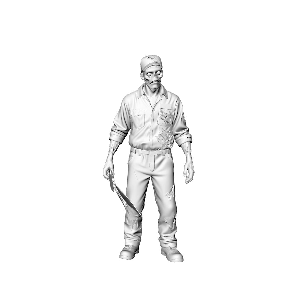 Detail view of MRY-SFW LYGR312 3D Printed Gas Station & Mechanic Zombies Set ¡§C Attendant, Technician, Tire Worker, Car Wash, Storekeeper Model Kit Model