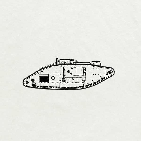 SSMODEL 372 Military Model Kit Great Britain Machine Mark V, Male Heavy Tanks