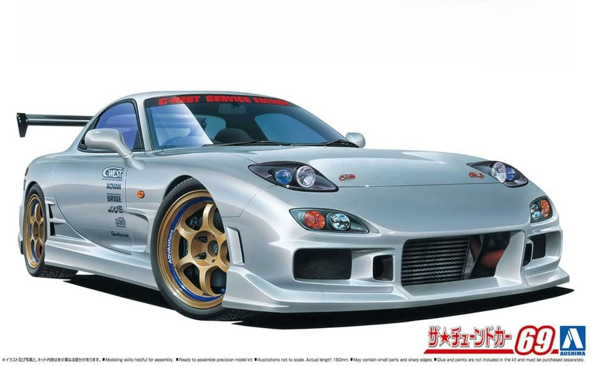 Aoshima AO-06302 1/24 Scale Model The Tuned Car(69)Kit C-West Mazda RX-7 FD3S Main image