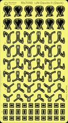 Rainbow PE for 1/700 IJN Davits II (Deck) Photo-Etched Rb7090