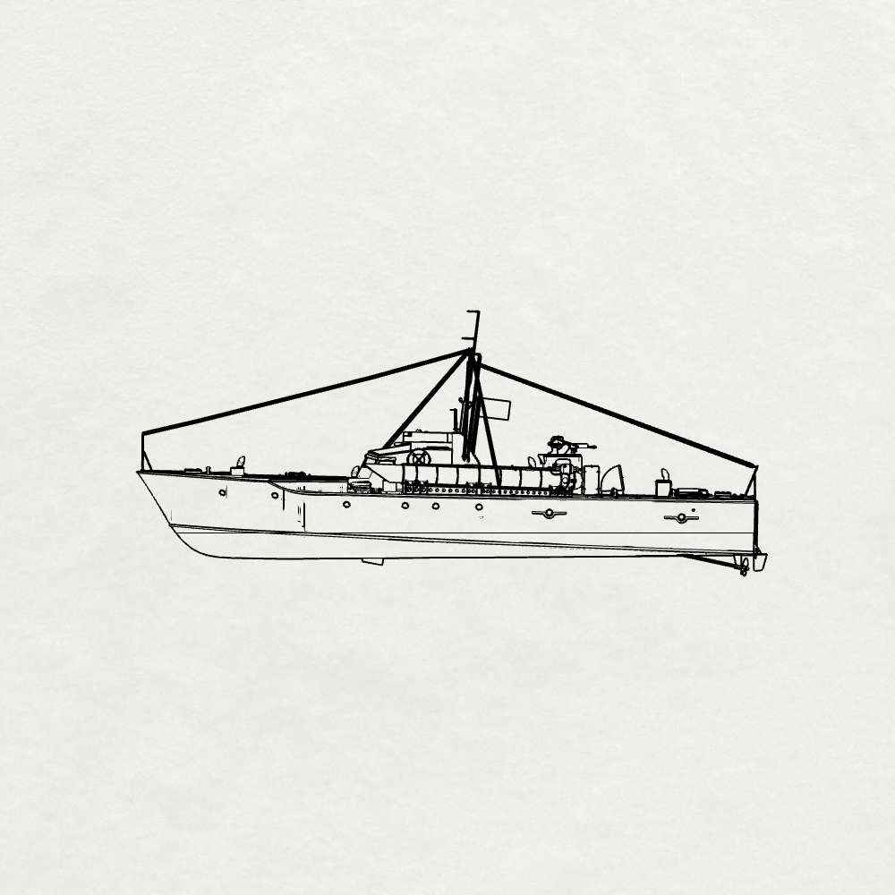 MRY-SFW SSC757 Military Model Kit Britain MTB Vosper 1 Series, MTB-35 Water Line — scale model kit