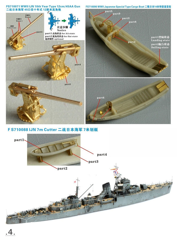 Five Star SH700014 1/700 WWII IJN Light Cruiser Yasoshima Resin Model Kit