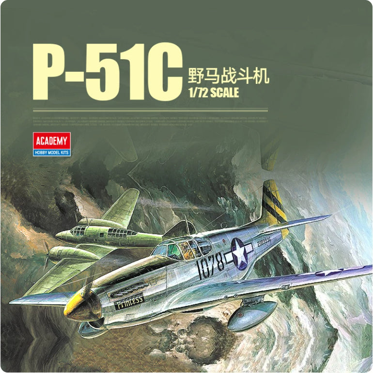 Academy  AC12441 P-51C Fighter WWII 1:72 Plastic Model Kit ACADEMY- Main image