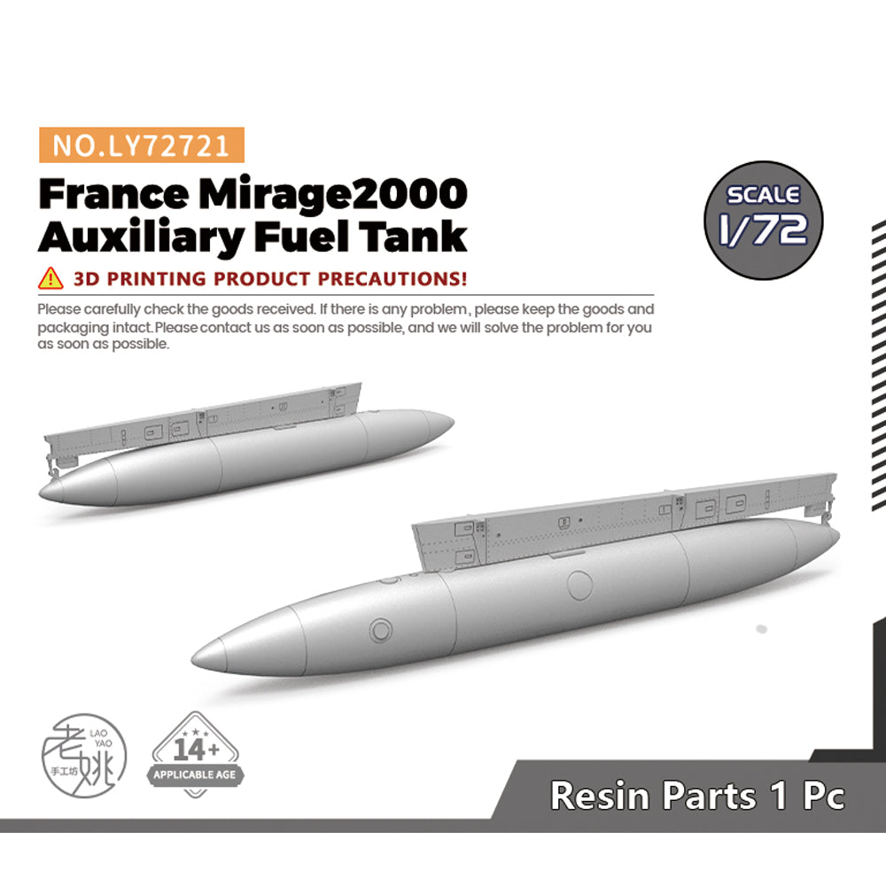 Yao's Studio LY721 Model Upgrade Parts France Mirage2000 Auxiliary Fuel Tank — scale model kit