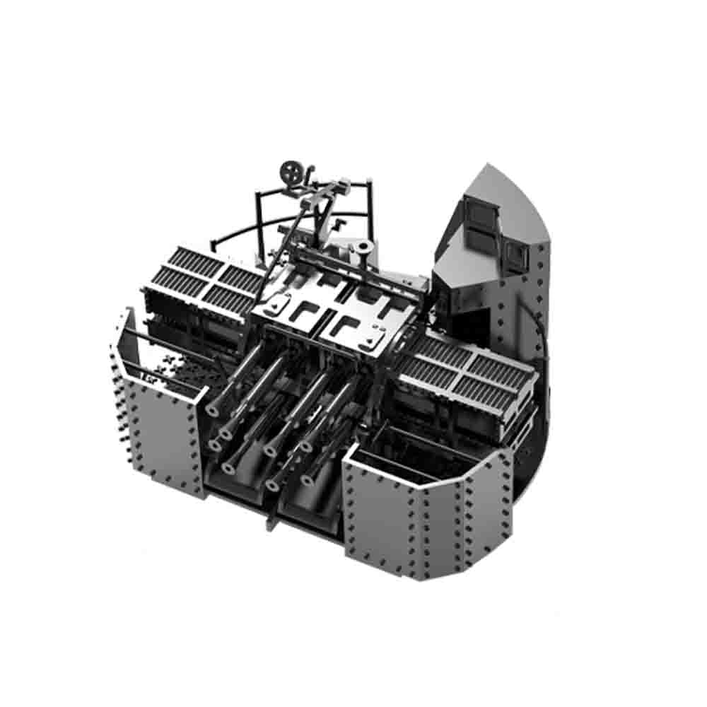 Yao's Studio LY002A 1/700(350,200,144) Model Upgrade Parts Royal Navy 2-pounder Gun "Pom-Pom" Octuple Mount With Shield Type A