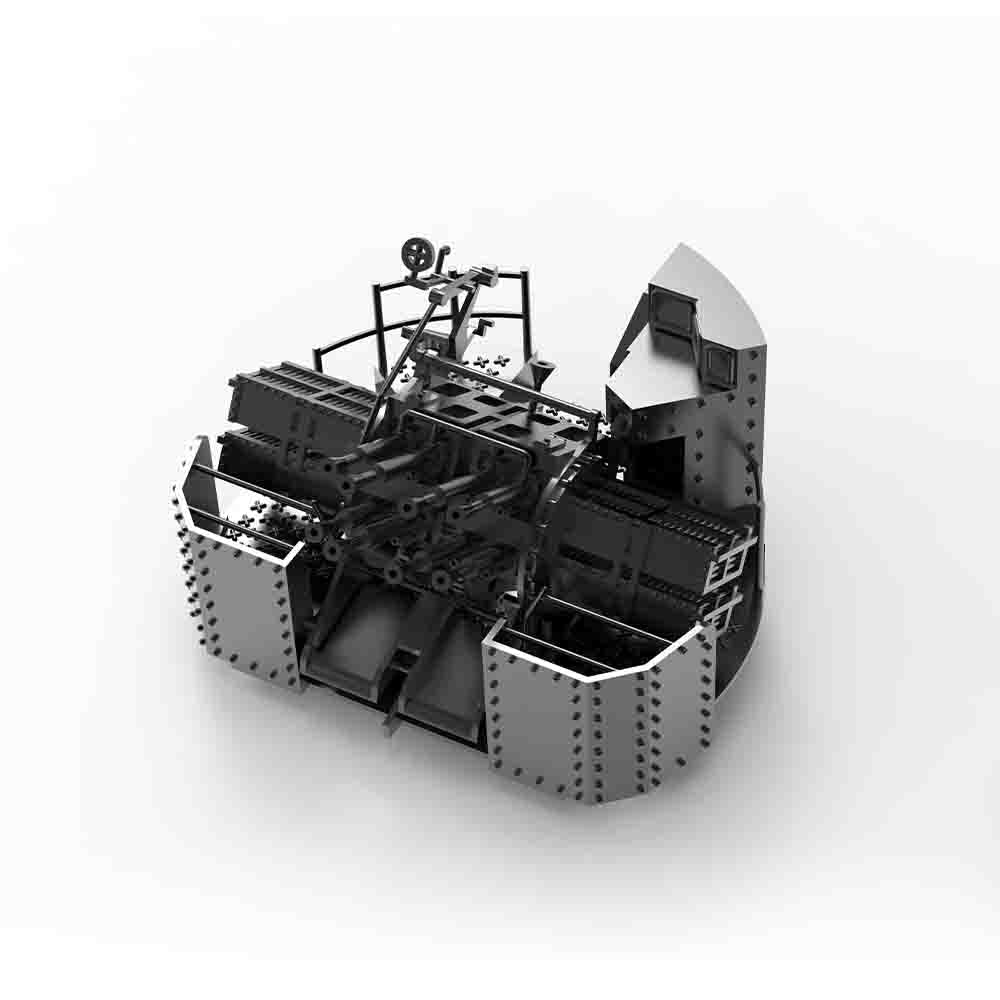 Yao's Studio LY002B 1/700(350,200,144) Model Upgrade Parts Royal Navy 2-pounder Gun "Pom-Pom" Octuple Mount Without Shield Type B Secondary image