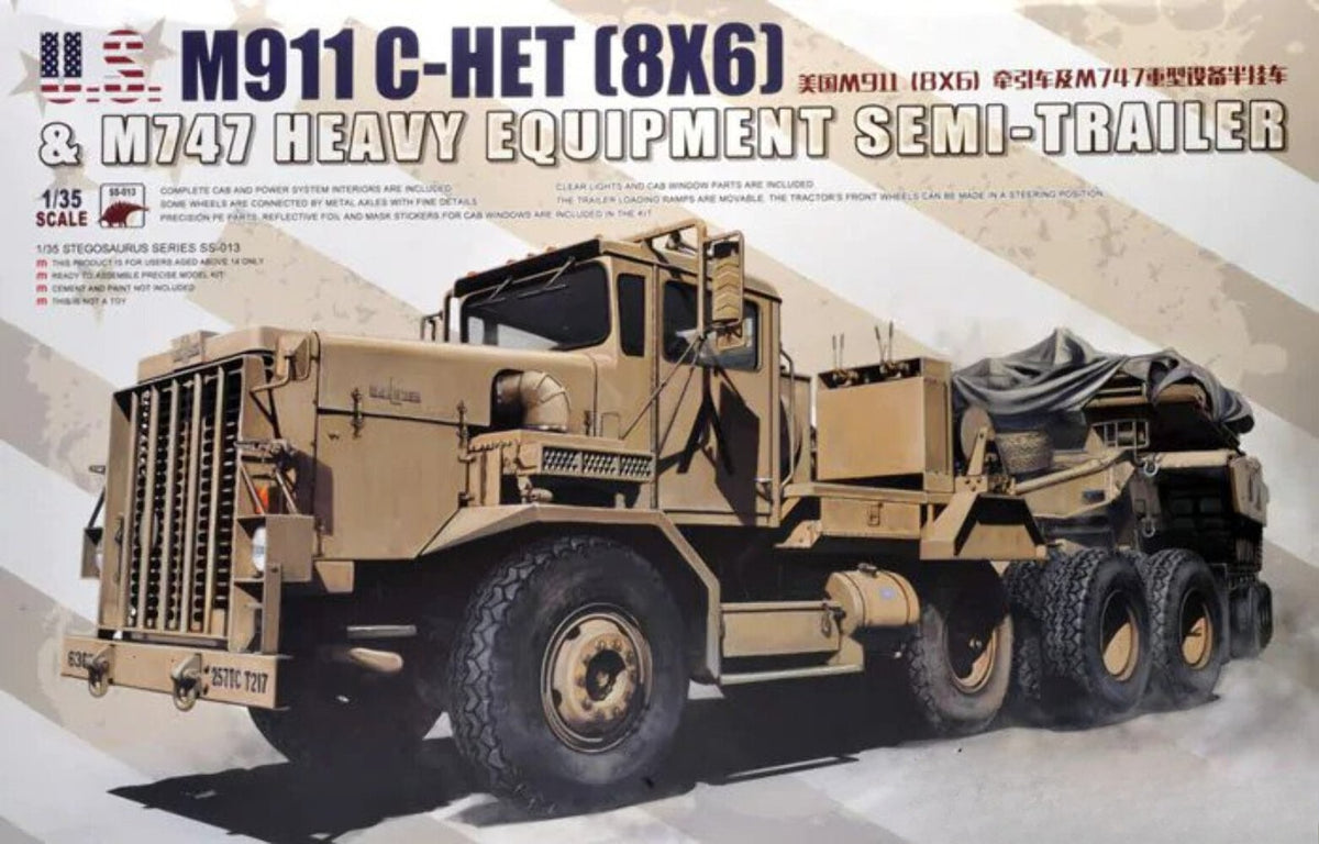 Meng SS013 1/35 M911 C-HET and M747 Semi Trailer — scale model kit