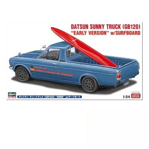 New Hasegawa 1/24 Datsun Sunny Truck GB120 Early Model with Surfboard Plastic