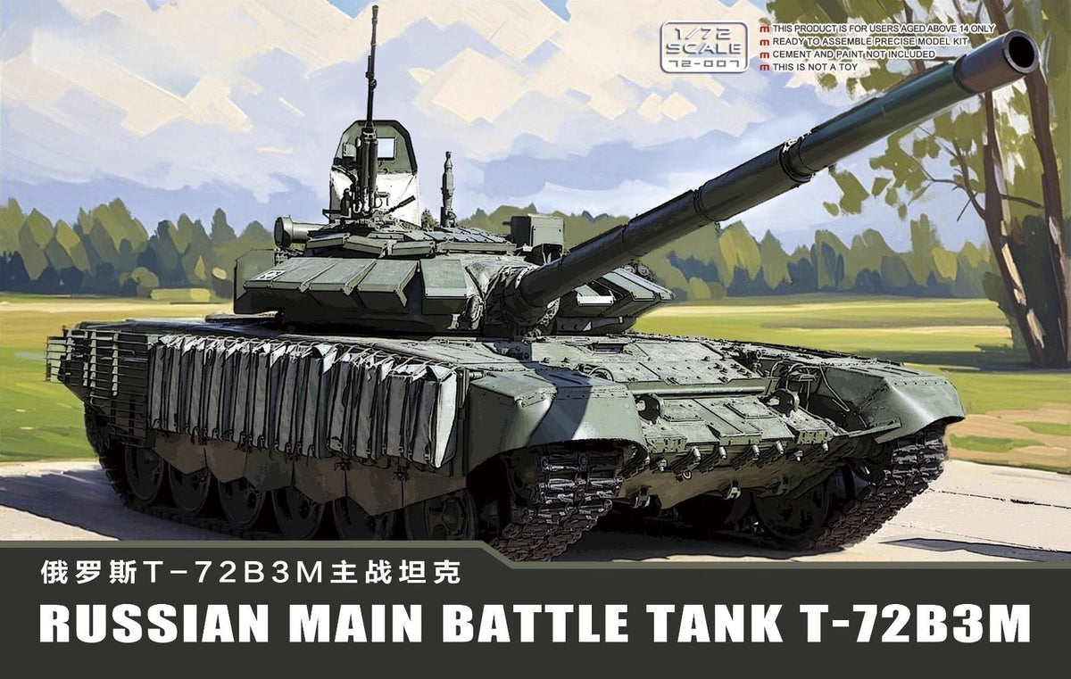 MENG 72-007 1/72 Russian Main Battle Tank T-72B3M — scale model kit