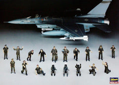 Hasegawa X48-5 1/48 Aircraft Navy Figure Model Kit U.S Pilot Ground Crew Set B 36105