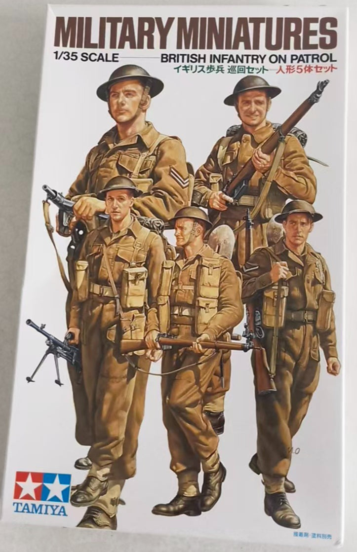 Tamiya 35223 1/35 Scale Military Model Kit WWII British Infantry on Patrol Set Secondary image