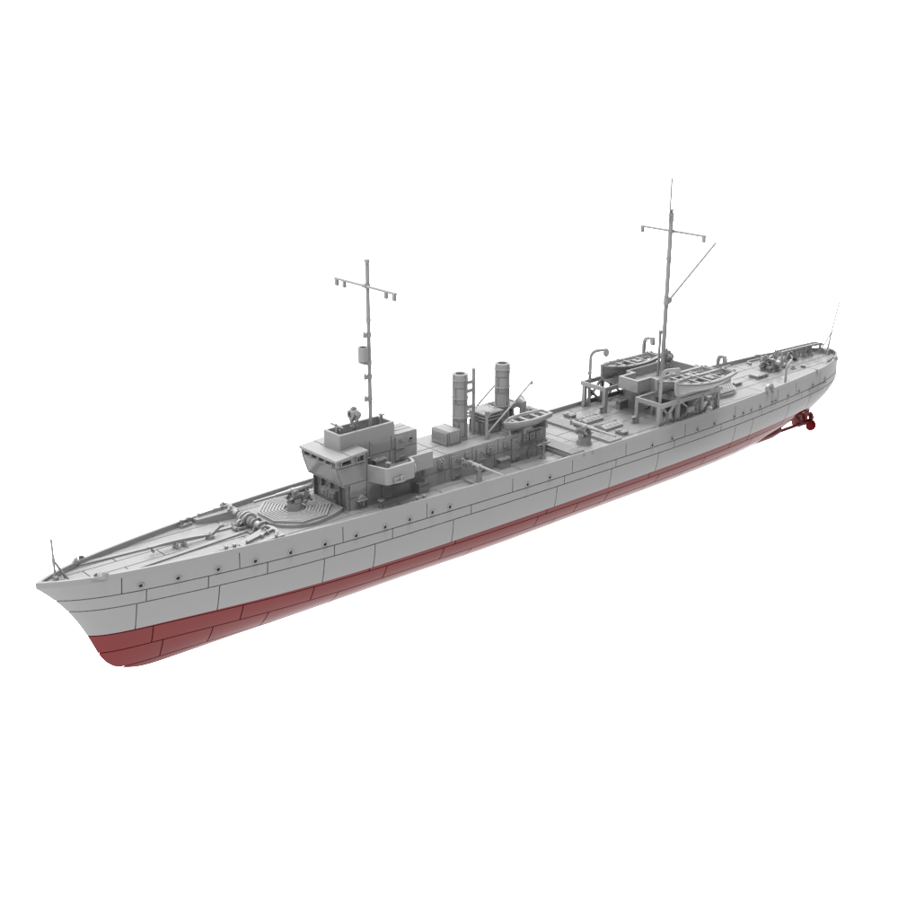 RHWS016S France Marne Class Destroyer Marne Full Hull