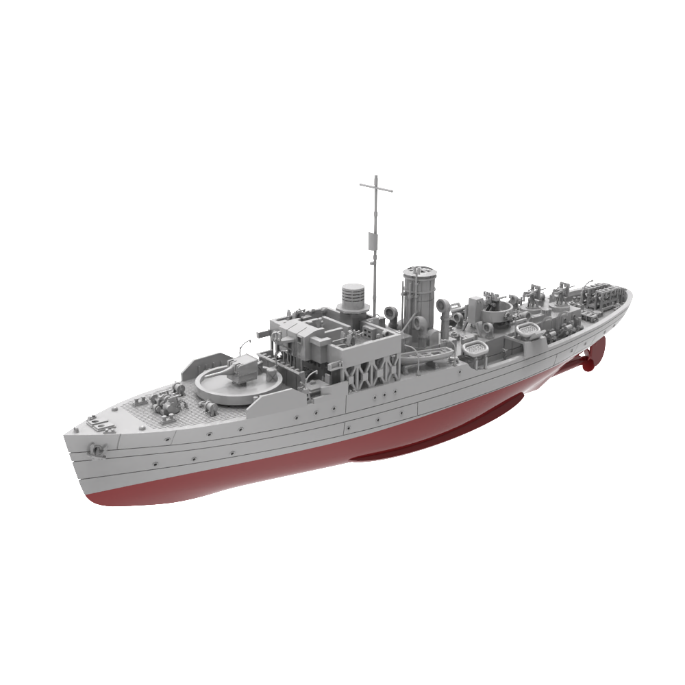 RHWS005S France Flower class frigate Aconit K58 Full Hull