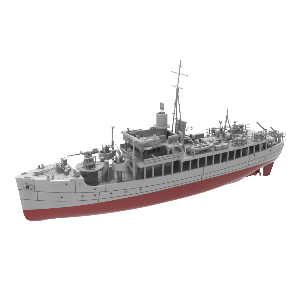 RHWS015S HMS Isles Cllass Submarine Chaser Liscomb Full Hull