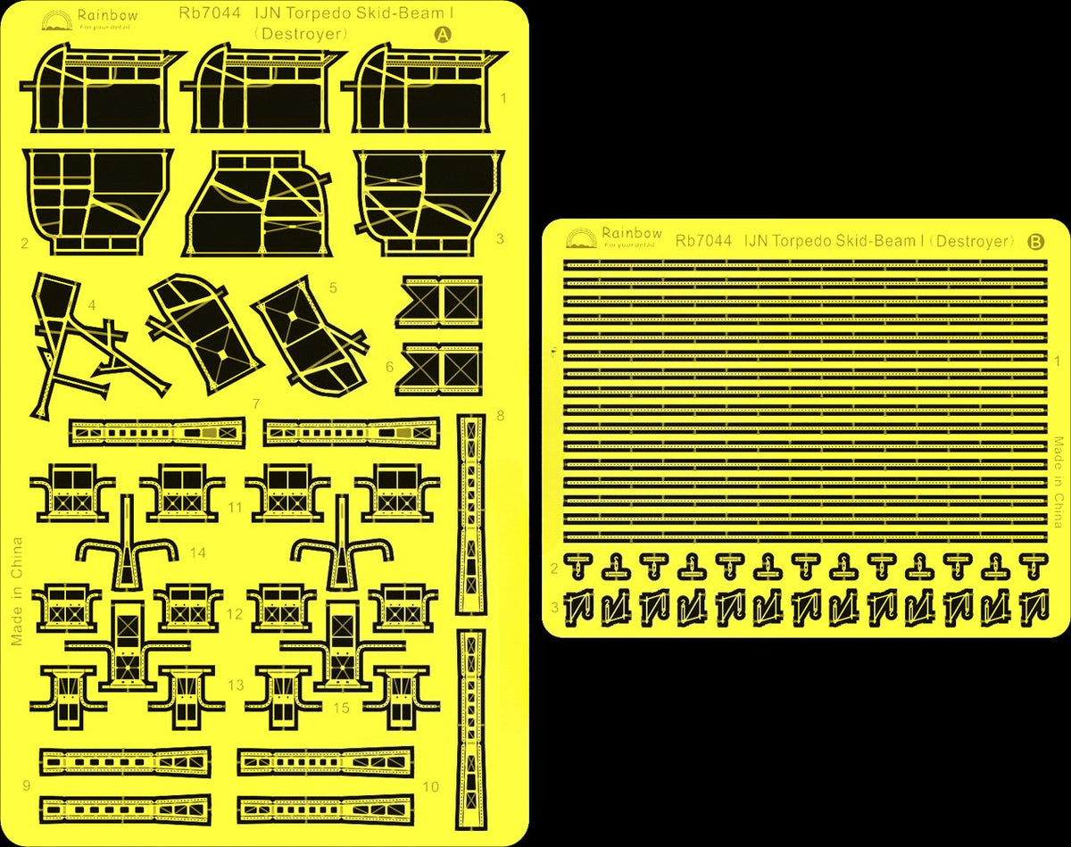 Rainbow PE 1/700 IJN Torpedo Skid-Beam I (Destroyer) RB7044