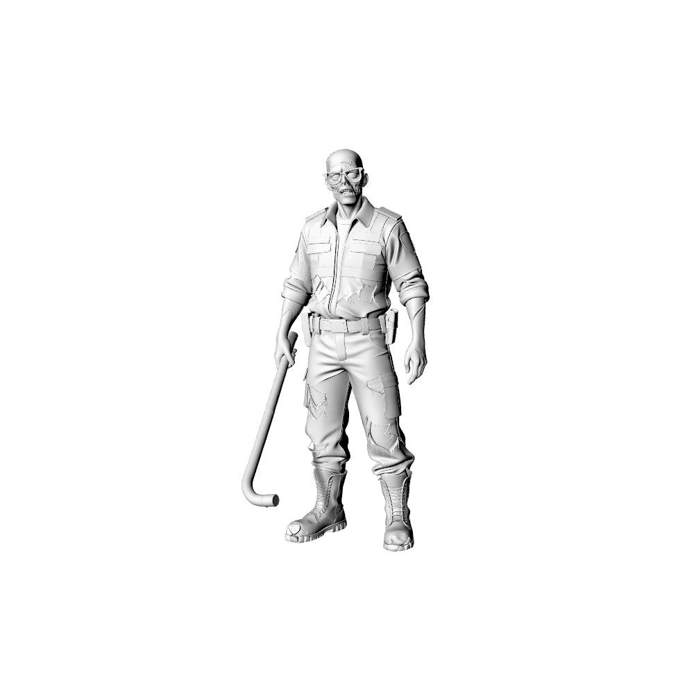Detail view of MRY-SFW LYGR317 3D Printed Airport & Airline Crew Zombies Set - Pilot, Flight Attendants, Security, Air Traffic Controller Model Kit Model
