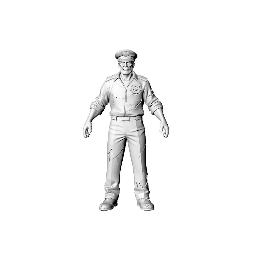 Detail view of MRY-SFW LYGR328 3D Printed Post-Apocalyptic Cruise Ship Sailor Survivors Set Wargame Miniatures Model