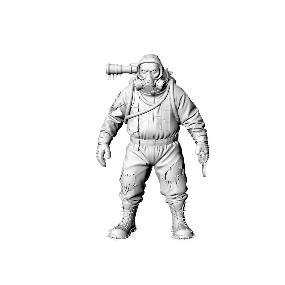 Detail view of MRY-SFW LYGR307 3D Printed Bio-Mutant Zombie Miniatures, Post-Apocalyptic Experiment Undead Figures for Tabletop Games & Dioramas Model