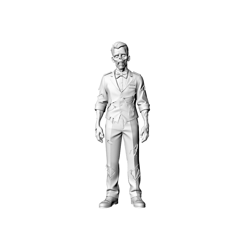 Detail view of MRY-SFW LYGR316 3D Printed Cruise Ship Crew Zombies Set - Captain Sailor Chef Waiter Lifeguard Miniature Model Kit Model