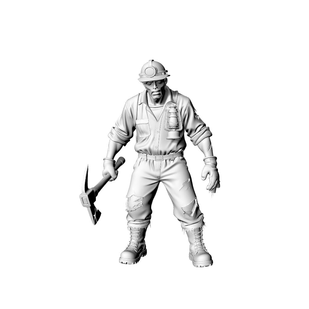 Detail view of MRY-SFW LYGR303 3D Printed Industrial Style Zombie Miniatures, Post-Apocalyptic Worker Undead Figures for Tabletop Games & Dioramas Model