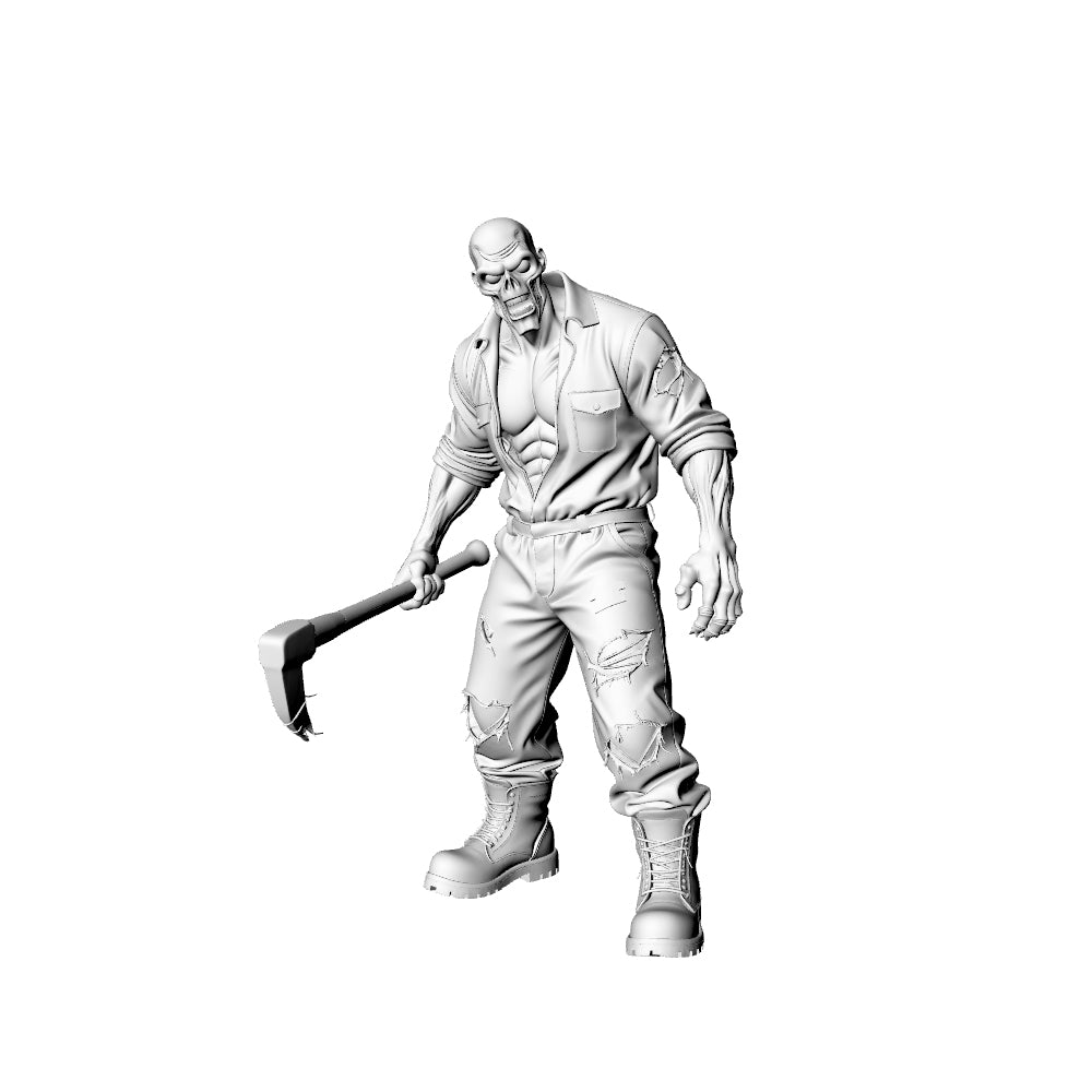 Detail view of MRY-SFW LYGR312 3D Printed Gas Station & Mechanic Zombies Set ¡§C Attendant, Technician, Tire Worker, Car Wash, Storekeeper Model Kit Model