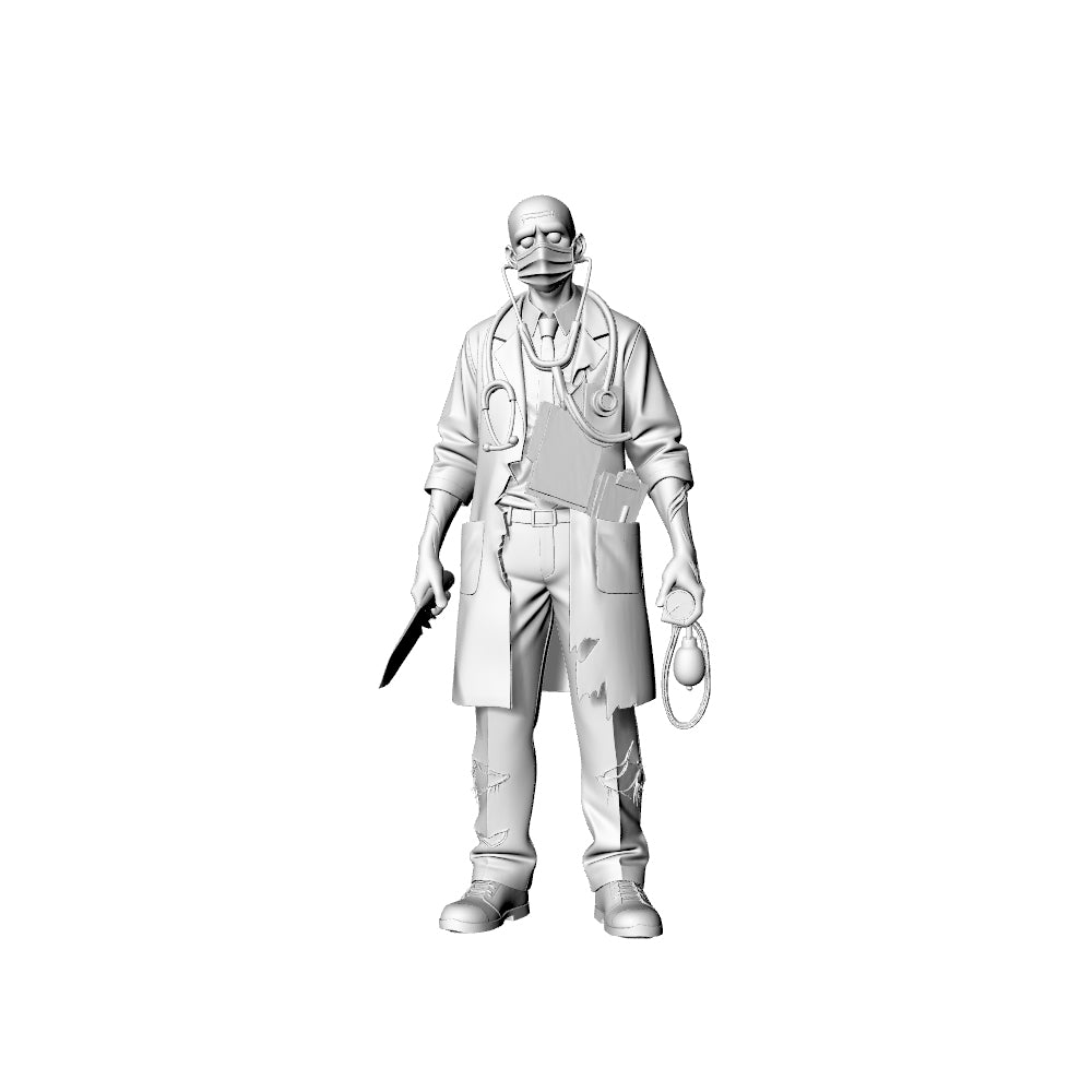 Detail view of MRY-SFW LYGR300 3D Printed Elite Profession Zombie Miniatures, Post-Apocalyptic Figures for Tabletop Games & Wargaming Model