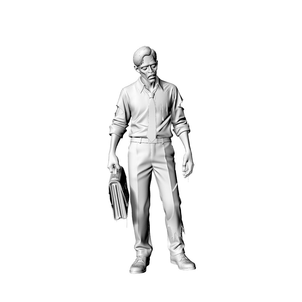 Detail view of MRY-SFW LYGR308 3D Printed Urban Office Worker Zombie Miniatures, Post-Apocalyptic Office Undead Figures for Tabletop Games & Dioramas Model