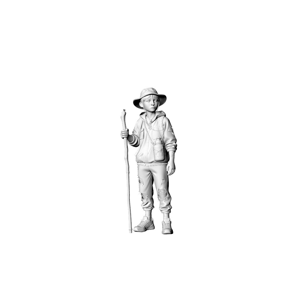 Detail view of MRY-SFW LYGR325 3D Printed Post-Apocalyptic Outdoor Adventure Survivors Set Wargame Miniatures Model