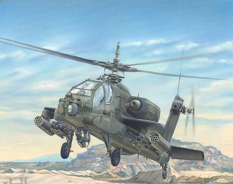 Trumpeter 05114 1/35 Scale AH-64A Apache Early Plastic Model Kit — scale model kit