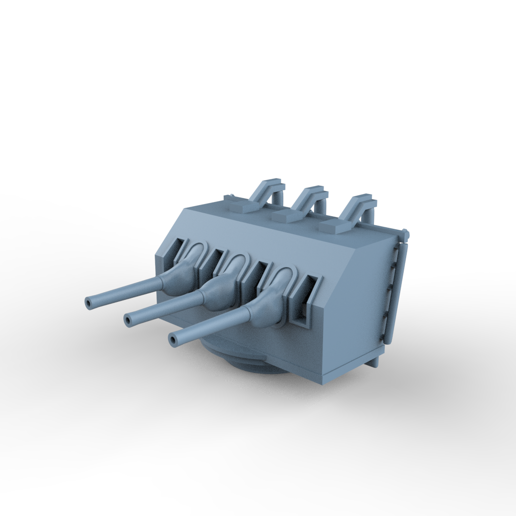 Yao's Studio LYCG391 Model Upgrade Parts 102mm Triple Turret With A Gun Caliber Of 45 Calibers — detail view 2