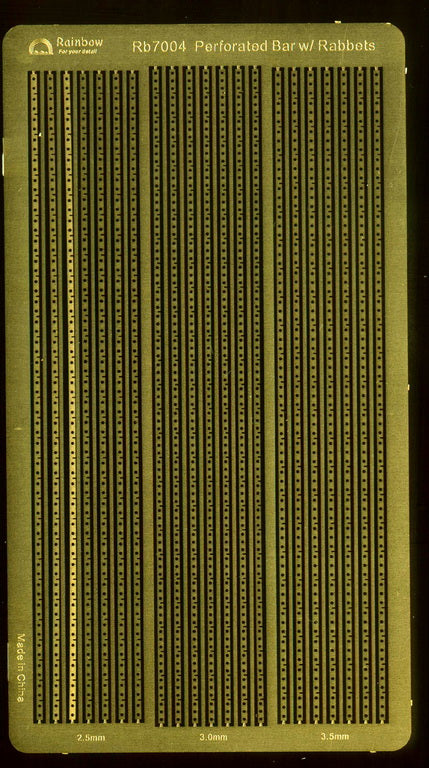 Rainbow RB7004 1/700Detail Up Perforated bar w/ rabbets